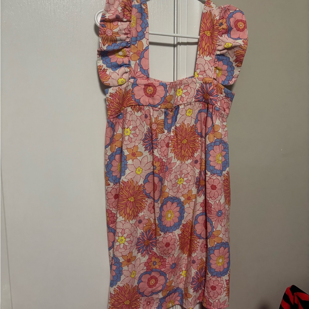 Tuckernuck Pink and Orange Pleated Sundress